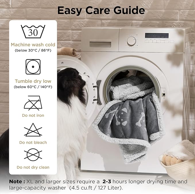 Bedsure Waterproof Dog Blankets for Small Dogs - Soft Print Sherpa Fleece Puppy Cat Blanket Washable, Cozy Plush Reversible Throw Furniture Protector for Pet Kitten Doggy, 25"X35", Smokey Grey