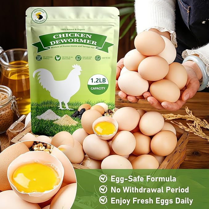 Natural Poultry Wellness Powder, Chili Flavor - Easy-Mix Feed Supplement for Chickens & Birds, Egg-Friendly Daily Support, 1.2 lb Resealable Pouch