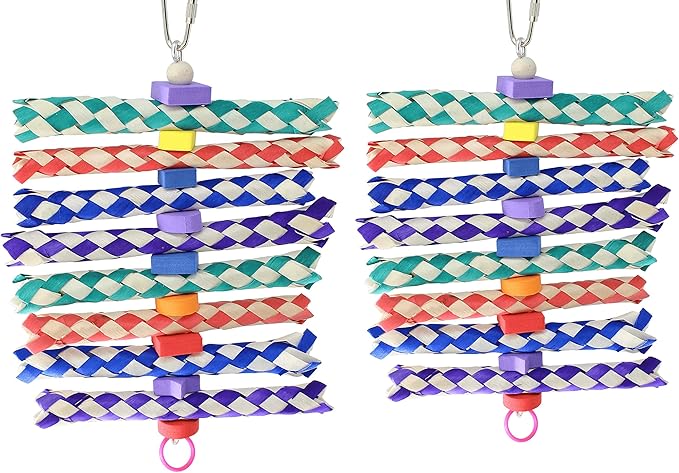 Bonka Bird Toys 1243 2pk Foamy Delight Shredding Colorful Parrot Parrotlet Quaker Cockatoo Budgie