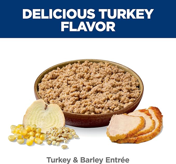 Hill's Science Diet Adult 7+ Wet Dog Food, Turkey & Barley, 13 oz. Cans, 12-Pack