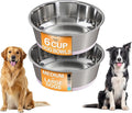 Neater Pet Brands Stainless Steel Dog Bowls with Non-Slip Rubber Bottom – Set of 2, 6 Cup (48 oz), Pink - Heavy Duty Metal Dog Bowl, Dishwasher Safe, Food or Water Bowl, Ideal for Large Dogs