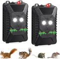 Ultrasonic Rodent Repellent for Car Engines,2 Pack Car Rodent Repeller Under Hood Mouse Deterrent with Flashing Lights,Battery Powered Rat Repellent for Car,Keep Mice Out of Indoor Garage Attic Home