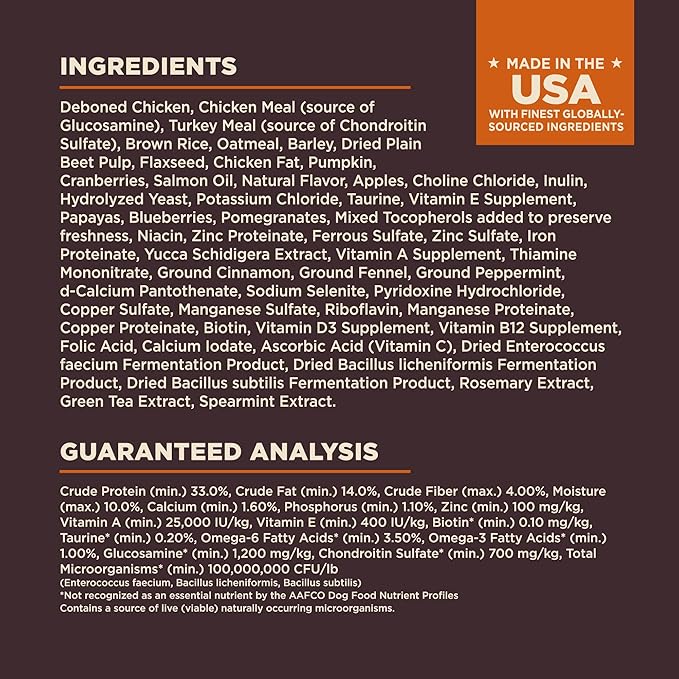 Wellness CORE Digestive Health Small Breed Adult Dry Dog Food, Wholesome Grain Kibble, Sensitive Stomach, Natural, High Protein, Chicken Recipe, 4 lb Bag