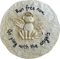 Lily's Home Pet Memorial Stone - Cat or Dog Grave Marker - Durable Waterproof Garden Memorial Stone for Indoor and Outdoor Use - Sympathy Gift for Pet Loss - Kitty Angel