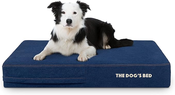 The Dog’s Bed Orthopedic Memory Foam Dog Bed Mattress, Oxford Fabric, Real Blue Denim, Large, 6-Inch