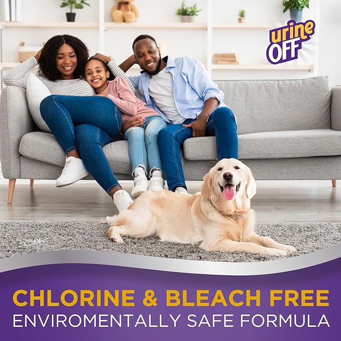 Urine OFF Puppy & Dog Odor & Stain Remover| Fresh Scent Carpet Cleaner Spray | Bio Enzymatic Stain & Urine Odor Eliminator | Pet Safe Cleaner | 1 gal.