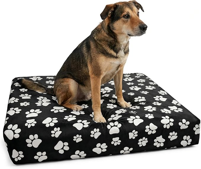 DUKE&LEFTY Furever Dog Bed Slipcover-Stretchy Soft Petbed Cover-Universal-Easy to Remove (Zipper Free)-Black-Medium