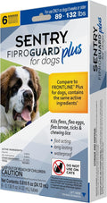 Sentry Fiproguard for Dogs, Flea and Tick Prevention for Dogs (89-132 Pounds), Includes 3 Month Supply of Topical Flea Treatments