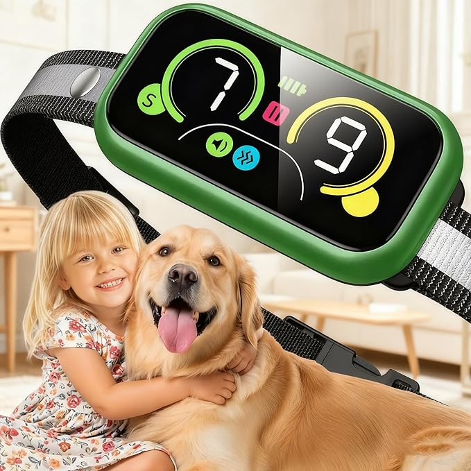 Dog Bark Collar Pro, Instant Bark Solution, Smart Anti Barking Device with 4 Correction Modes, Fast-Acting Barking Collar for for Large Medium Small Dogs 5-150lbs, Ideal for Home & Outdoor Use