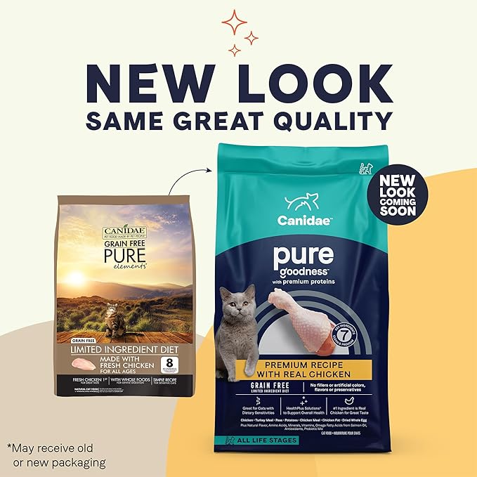 Canidae Pure Limited Ingredient Premium Dry Cat Food, Real Chicken Recipe, 5 lbs, Grain Free