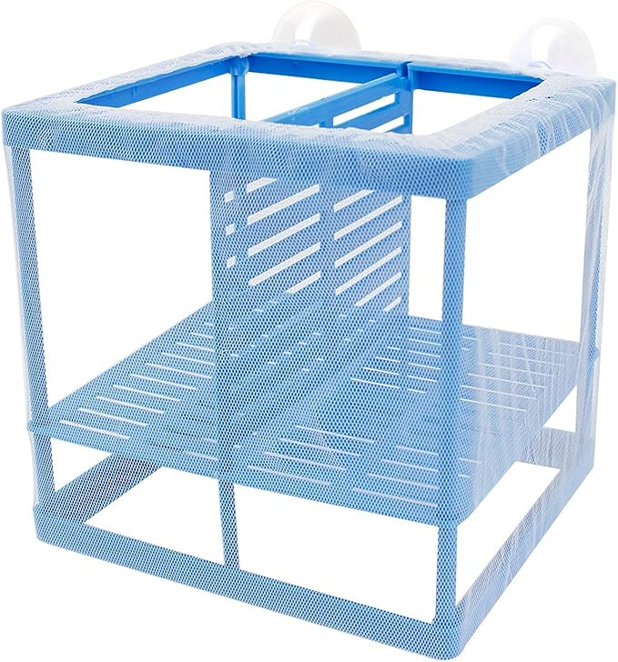 XMHF Fish Tank Aquarium Net Breeder, White Blue