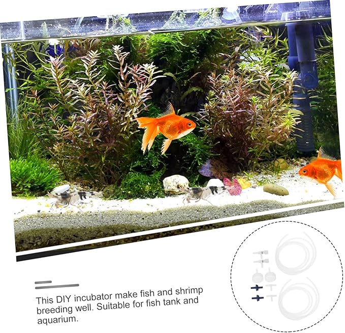 2 Sets Shrimp Hatching Bottle Kit DIY Aquarium Hatchery Tool with Transparent Caps and Connectors for Brine Shrimp Artemia Eggs Incubation in Soda Bottles