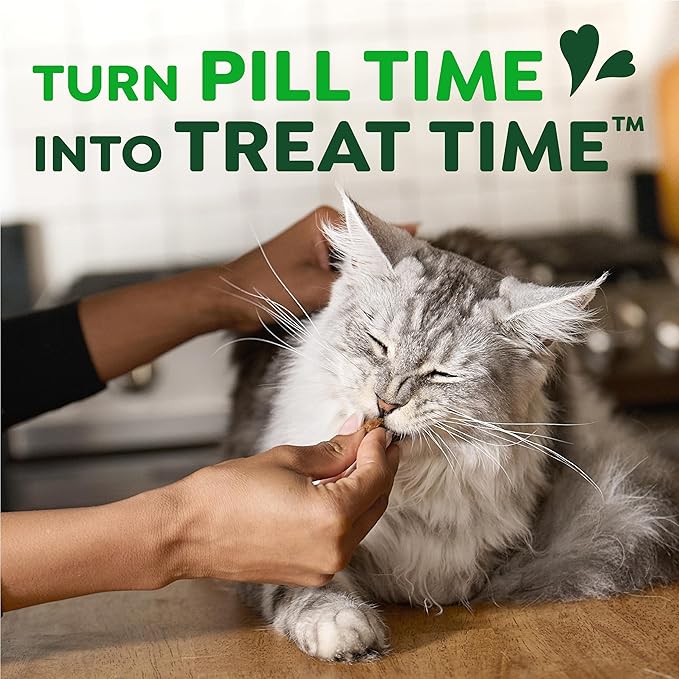 Greenies Feline Pill Pockets for Cats Natural Soft Cat Treats, Chicken Flavor, 3 oz. Pouch (85 Treats)