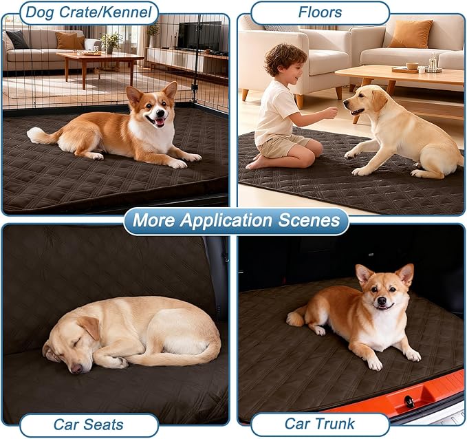 hyha Waterproof Dog Blanket, Reversible Pet Bed Blanket, Soft Sofa Couch Cover for Dogs Washable, Waterproof Pet Couch Covers for Sofa Puppy Cats Furniture Protector(68"x82", Chocolate/Chocolate)