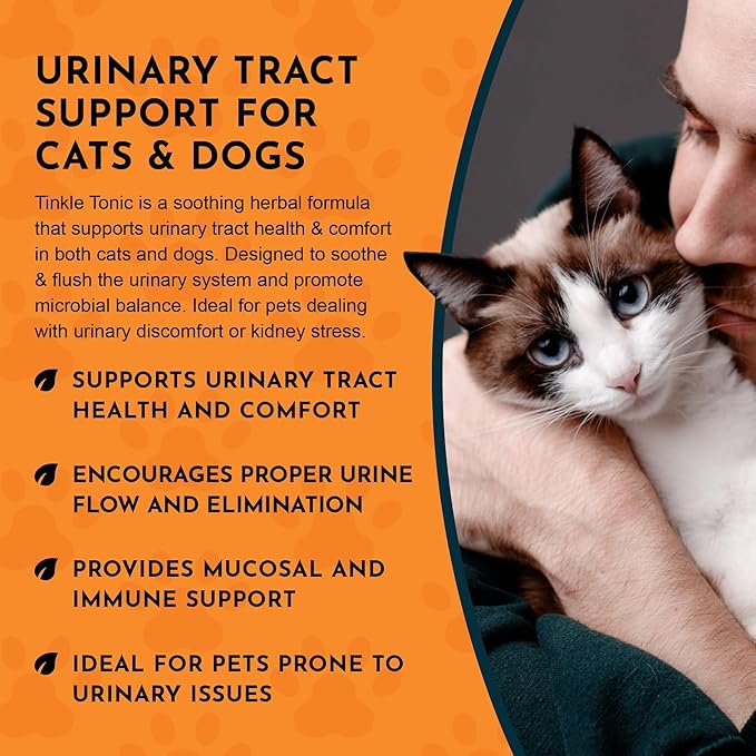 Animal Essentials Tinkle Tonic - Dog & Cat Urinary Tract Support, Kidney Supplement, Supports Urinary Tract, Bladder Health for Pets, with Marshmallow - 2 fl oz