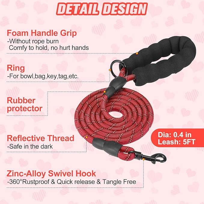 BEAUTYZOO Step in Dog Harness and Leash Set,Reflective Dog Harness No Pull No Choke Puppy Harness for Small Medium Large Dogs Cats,Soft Padded Mesh Vest Harnesses for Girl and Boy Pets, Valentine XS