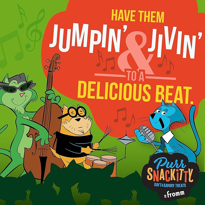 Fromm PurrSnackitty Salmon Flavor Snackitties Treats - Premium Soft & Savory Cat Treats - Pack of (3) 3 oz Bags