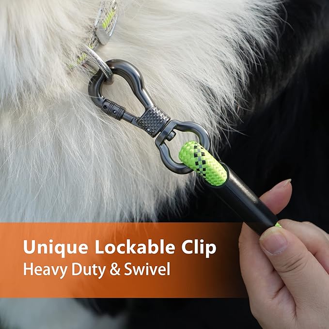 NTR 6FT Heavy Duty Dog Leash Purple Rope Dog Leash Swivel Lockable Hook and Comfortable Padded Handle Cat Puppy Leash Lead Small Medium Large Dogs Training Playing Camping,or Backyard 6ft*1/2Inch