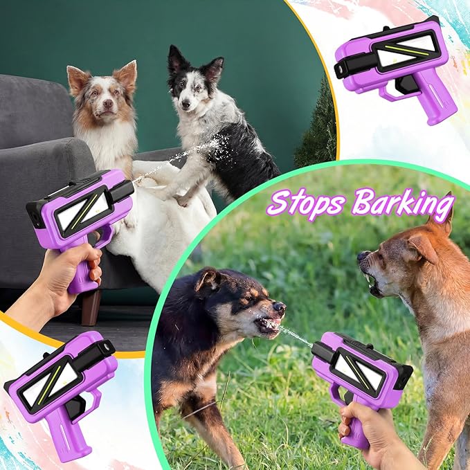 Geelin 2 Pcs Squirt Spray for Cats Dogs Cute Purple Training Squirt for Cats Deterrent Water Spray Pistols for Dogs Pets Training
