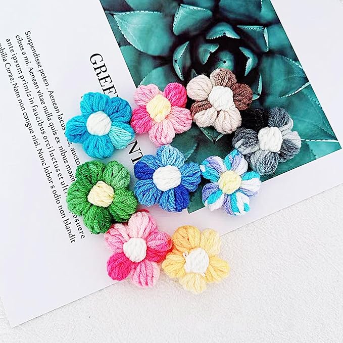 PET SHOW 10Pairs/20Pcs Puff Flower Small Dog Hair Bows Gradient Color Hair Bows with Rubber Band for Small Medium Dogs Topknot Yorkie Girl Boy Puppy Cats Pet Grooming Hair Accessories