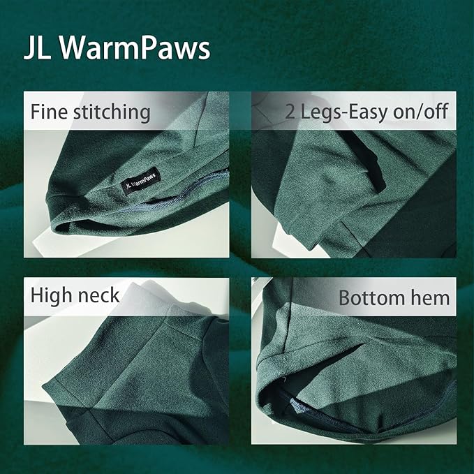 Sphynx Cat Sweater Hairless Cat Clothes Sweater Shirt Soft Warm Long Sleeves Pullover Pet Clothes Pajamas Dog Cloth for Small Dogs Jumpsuit Pet Sweaters (Green, Medium)