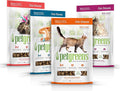 Pet Greens Soft-Chew Indoor Cat Treats Infused with 4 Pack of Semi-Moist Craves Savory Salmon, Deep Sea Tuna, Roasted Chicken and Turkey and Duck Flavored Treats