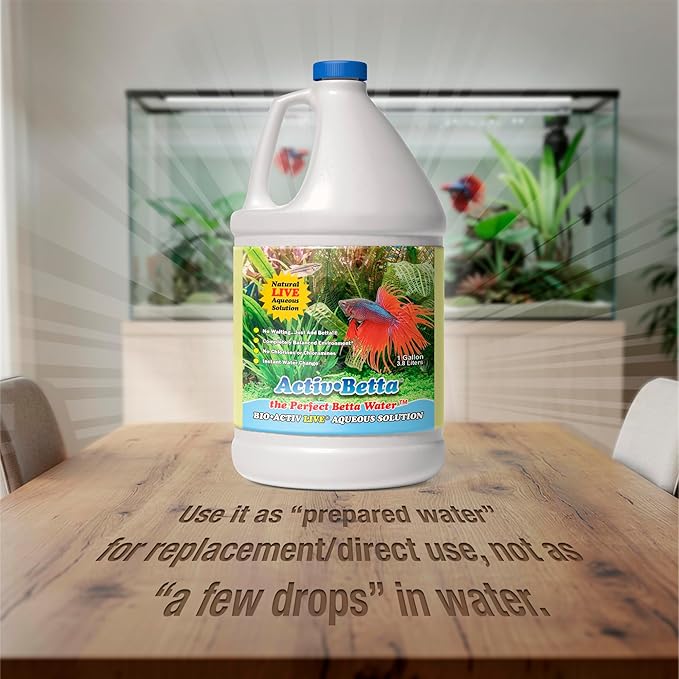 Activ Betta Bio-Activ Live Aqueous Solution – 1 Gallon – Instant Aquarium Cycling, Denitrifying Formula & Trace Elements for Betta Fish Tanks & Freshwater Aquariums