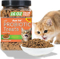 Just Try 16 OZ Probiotic Cat Treats Support Gut Health Chicken Flavor Healthy Cat Snacks Training Biscuits (Probiotic)