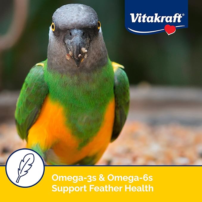 Vitakraft Menu Cockatiel Food - 5 lbs Resealable Bag Mix of Seeds Grains Fruits Vegetables Nuts and Pellets - with Natural Probiotics DHA and Omegas for Feather and Immune Support