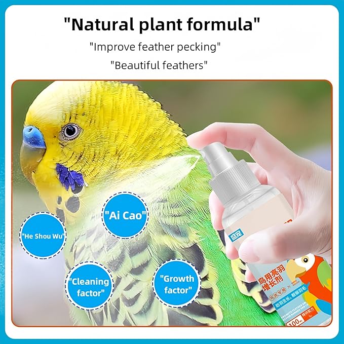 Enriched Formula Bird Spray for Enhanced Feather Health - Avian External Spray Solution