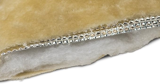 Furhaven ThermaNAP Self-Warming Cat Bed for Indoor Cats & Large/Medium Dogs, Washable & Reflects Body Heat - Quilted Faux Fur Reflective Bed Mat - Cream, Large (Pack of 2)