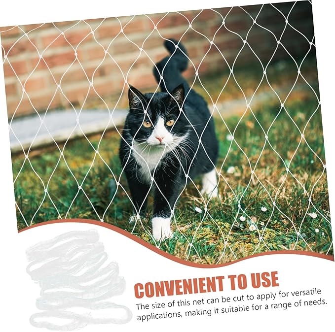 MERRYHAPY 1 Set Cat Safety Net for Balcony Windows Durable Pet Netting for Fall Protection Scratch Resistant for Cats and Pets
