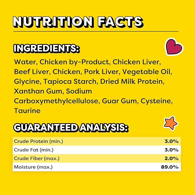 Temptations Creamy Puree Squeezable Lickable Cat Treats, Wet Cat Treats with Beef Liver, 0.42 oz. Tubes, 4 Count, Pack of 11 (44 Total)
