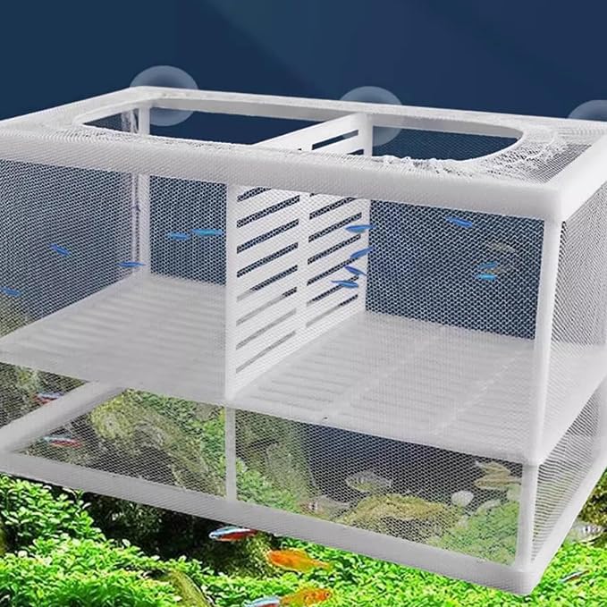 2Pcs Aquariums Breeding Tanks with Secure Suction Cup Baby Fish Insulated Net for Fry and Shrimp Spawning Hatching Spawning Box for Aquariums Baby Fish