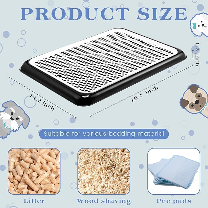 Mifoci 1 Pcs Dog Pee Pad Holder Potty Tray Portable Dog Litter Box Toilet Training for Small Medium Large Pet Puppy Indoor Outdoor
