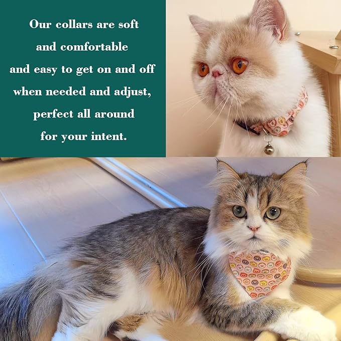 SuperBuddy Cat Collars Breakaway with Bell - 2 Pack Cat Safety Collars for Boys & Girls - Safety Buckle Kitten Collar for Pet Supplies,Stuff,Accessories