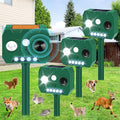 Solar Ultrasonic Animal Repellent Outdoor, 4 Pack Cat Repellent Outdoor Deer Repellent Devices with PIR Motion Sensor ＆ LED Flash, Waterproof Squirrel Repeller, Cat, Raccoons, Rabbits, Deer, Skunk