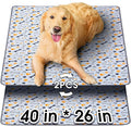 Hompet Washable Pee Pads for Dogs, 40"x26", 2-Pack Thick Heavy Absorbency Reusable Pee Pads Prevent Leakage Non-Slip, Pet Training Pads for Puppy Playpen, Crate, Potty, Floor, Bed, Sofa