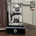 Dog Memorial Gifts for Pet Loss – Personalized Crystal Photo for Dogs & Cats, Custom Laser Etched Crystal (Small Portrait)