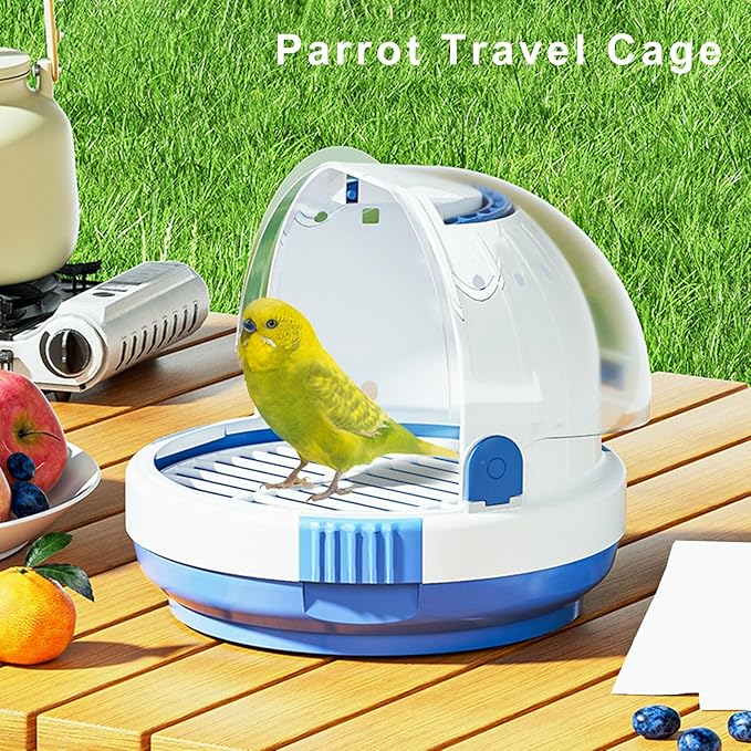Portable Clear Bird Parrots Transport Cage Window Ventilated Carrier Bag Breathable Bird Carrier Travel Bag