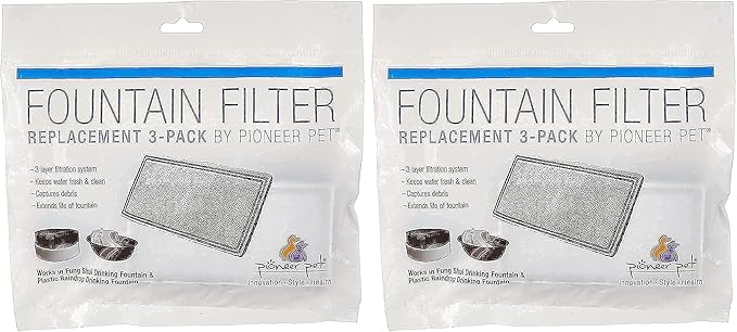 Pioneer Pet Replacement Filters for Plastic Fountains (Pack of 2)