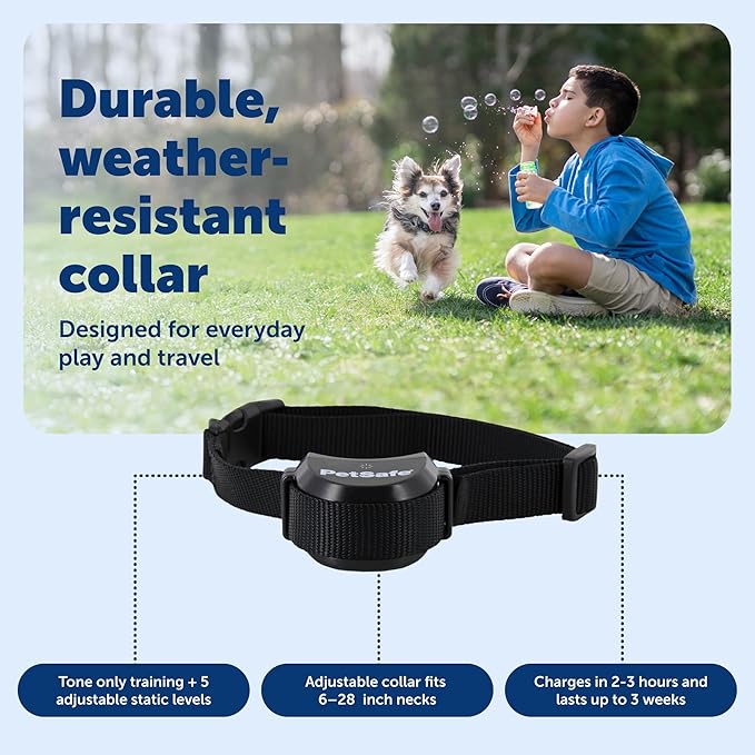 PetSafe Stay & Play Compact Wireless Fence - Covers Up to 3/4 Acre - for Dogs 5lb+ - Portable and No Digging Required