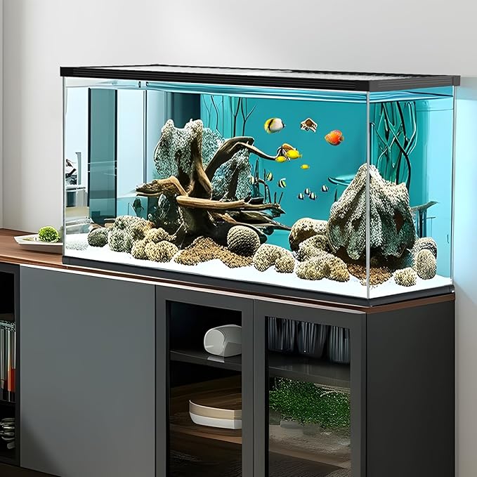 Ultra Clear Glass Aquarium Thickened Large Fish Tank -Suitable for High-end Fish Enthusiasts (29 Gallon)