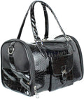 Parisian Pet Dog Purse – Black Breathable Pets Purse - Fashion Pet Carrier Purse - Purse for Dog Carrying Small and Medium Dogs - Dog Purse Carrier - Adjustable Shoulder Strap Puppy Carrier Handbag