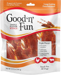 Good 'n' Fun Triple Flavor Chews for Dogs, 12 Ounces | Wings | Long-Lasting | Made with Chicken | Contains Hide