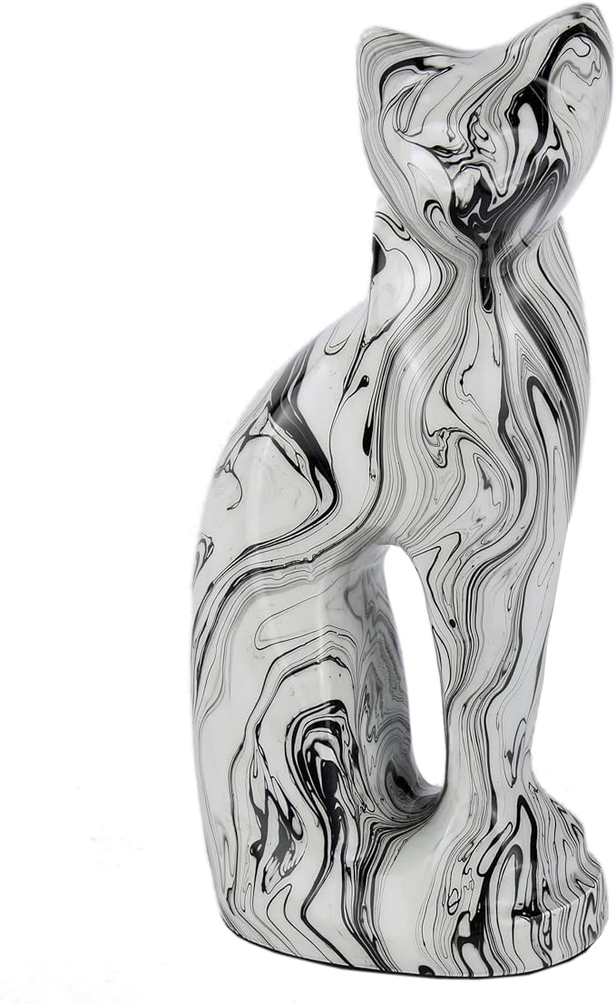 Cat Urns for Ashes - Pet Memorial Cat Urn Cat Memorial Gift, Pet Urn for Cat Ashes Keepsake Pet urns for Cats Ashes, Pet Ashes Urn, Pet Cremation Urn (Marble Black)