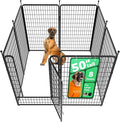 FXW Rollick Unleashed Dog Playpen for Indoor, Yard, RV Camping, 50 inch 8 Panels for Large Dogs, Black│Patented