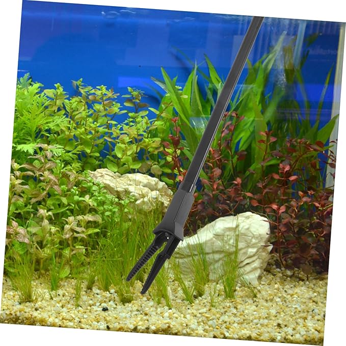 FRCOLOR 2pcs Aquatic Plant Cleaning Tweezers Durable Fish Tank Tongs for Easy Aquarium Maintenance Non-slip Design for Safe Handling of Items