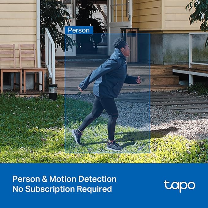 Tapo 2K Indoor/Outdoor Wired Security Camera - Works as a Baby Monitor & Pet Camera, Person/Motion/Baby Cry Detection, 2-Way Audio, Siren, Subscription-Free SD Storage or Optional Cloud, C113 (2-Pack)