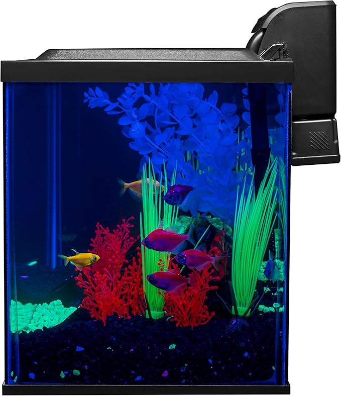 Glofish 10 Gallon Aquarium Fish Tank Kits, Includes LED Lighting and Décor (Amazon Exclusive)